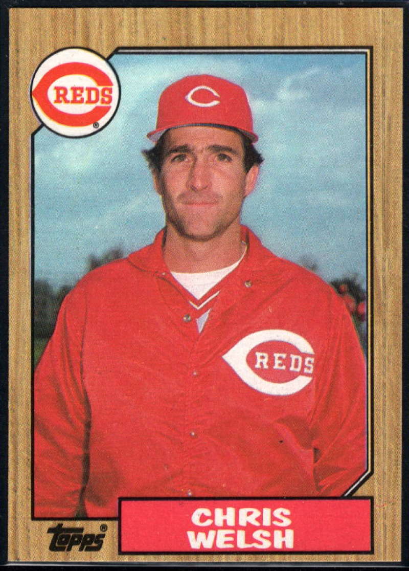 1987 Topps #592 Chris Welsh EX Excellent Cincinnati Reds Baseball Card  Image 1