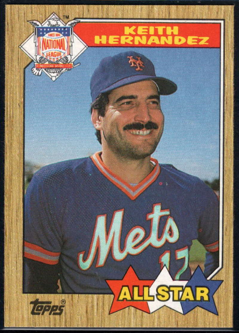 1987 Topps #595 Keith Hernandez EX Excellent New York Mets Baseball Card  Image 1