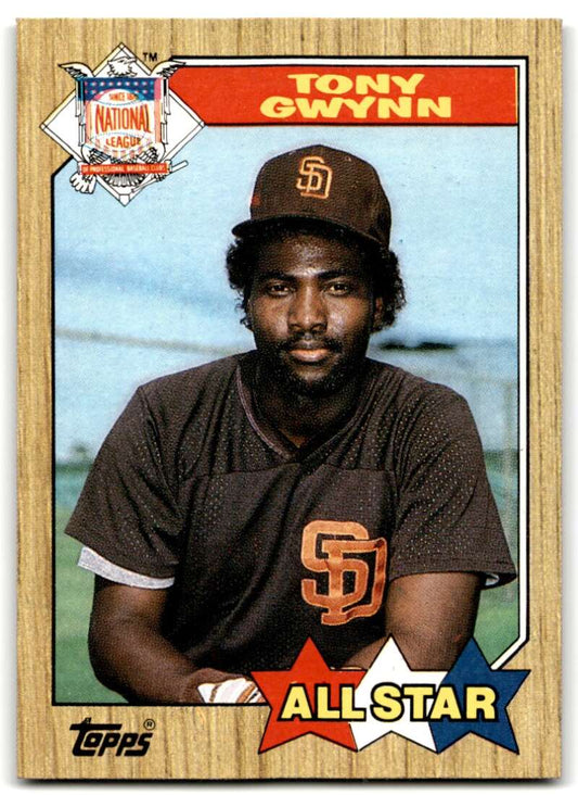 1987 Topps #599 Tony Gwynn EX Excellent San Diego Padres Baseball Card  Image 1