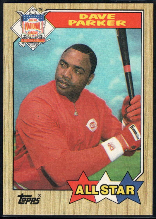 1987 Topps #600 Dave Parker EX Excellent Cincinnati Reds Baseball Card  Image 1