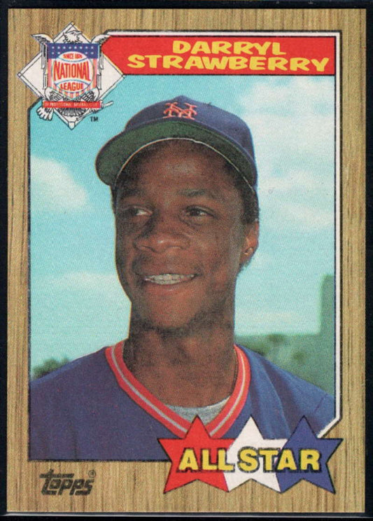 1987 Topps #601 Darryl Strawberry EX Excellent New York Mets Baseball Card  Image 1