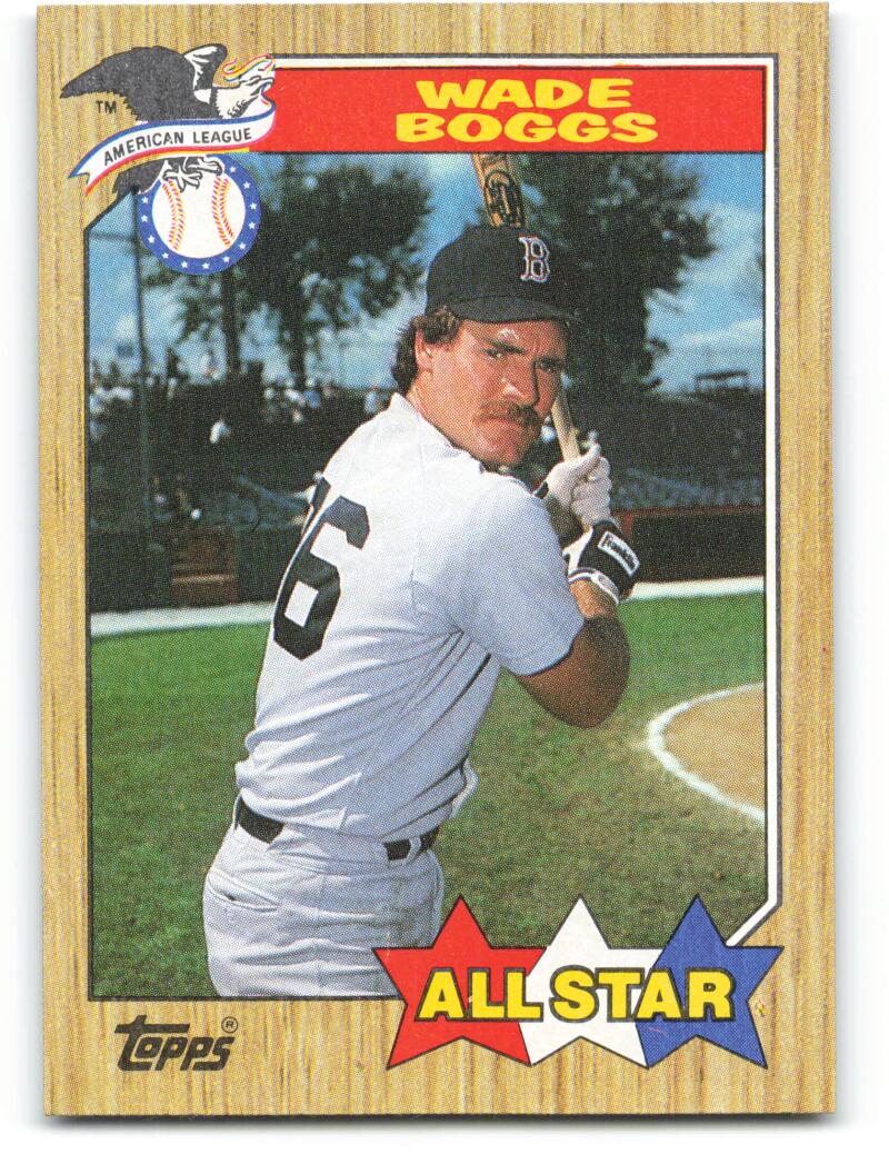 1987 Topps #608 Wade Boggs EX Excellent Boston Red Sox Baseball Card  Image 1