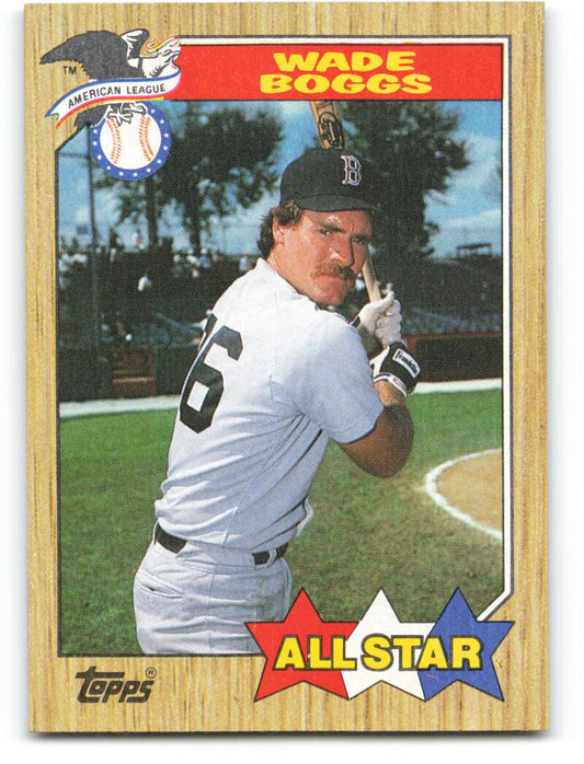 1987 Topps #608 Wade Boggs EX Excellent Boston Red Sox Baseball Card  Image 1
