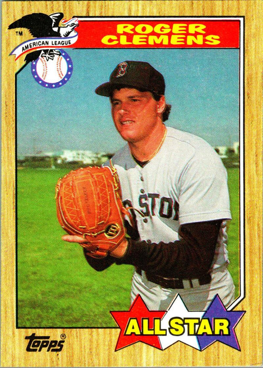 1987 Topps #614 Roger Clemens EX Excellent Boston Red Sox Baseball Card  Image 1