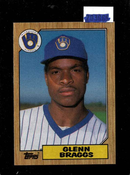 1987 Topps #622 Glenn Braggs EX Excellent RC Rookie Milwaukee Brewers Baseball Card  Image 1
