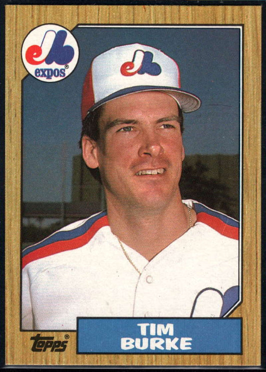 1987 Topps #624 Tim Burke EX Excellent Montreal Expos Baseball Card  Image 1