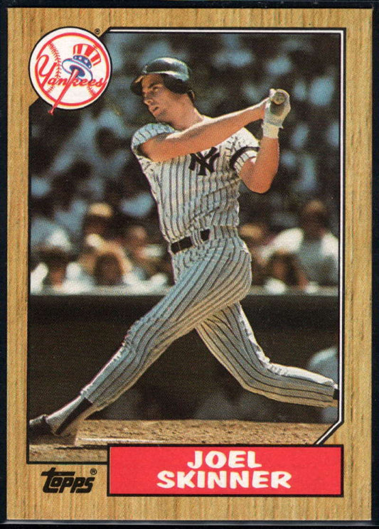 1987 Topps #626 Joel Skinner EX Excellent New York Yankees Baseball Card  Image 1