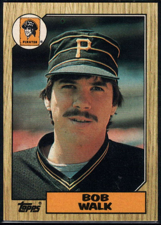 1987 Topps #628 Bob Walk EX Excellent Pittsburgh Pirates Baseball Card  Image 1