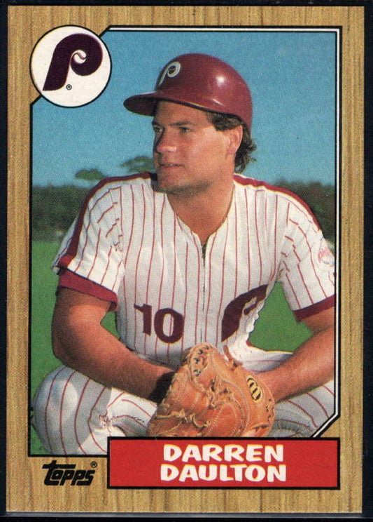 1987 Topps #636 Darren Daulton EX Excellent Philadelphia Phillies Baseball Card  Image 1