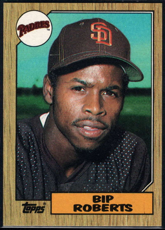 1987 Topps #637 Bip Roberts EX Excellent RC Rookie San Diego Padres Baseball Card  Image 1