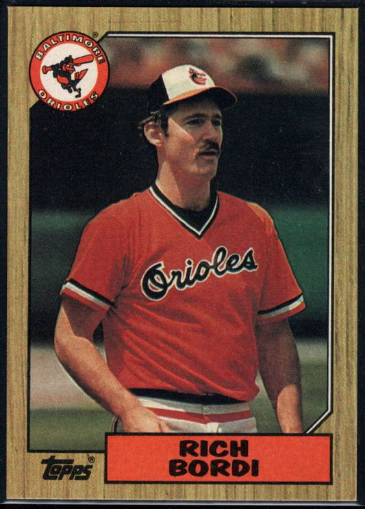 1987 Topps #638 Rich Bordi EX Excellent Baltimore Orioles Baseball Card  Image 1