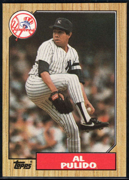 1987 Topps #642 Al Pulido EX Excellent New York Yankees Baseball Card  Image 1