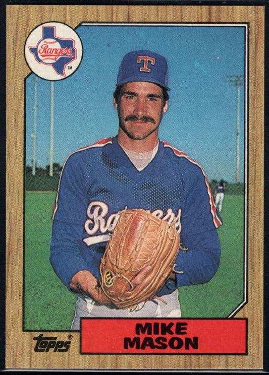 1987 Topps #646 Mike Mason EX Excellent Texas Rangers Baseball Card  Image 1