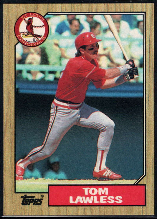 1987 Topps #647 Tom Lawless EX Excellent St. Louis Cardinals Baseball Card  Image 1