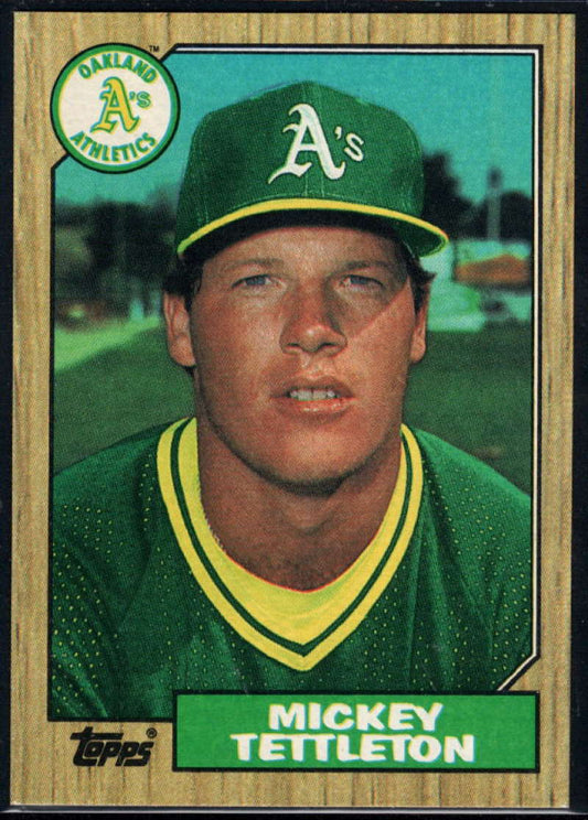1987 Topps #649 Mickey Tettleton EX Excellent Oakland Athletics Baseball Card  Image 1