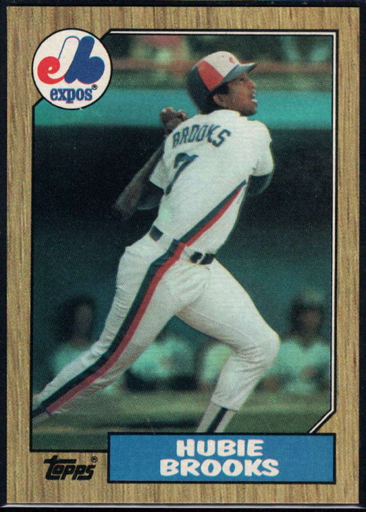 1987 Topps #650 Hubie Brooks EX Excellent Montreal Expos Baseball Card  Image 1