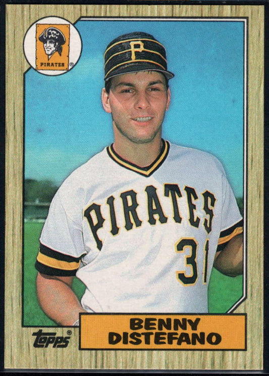 1987 Topps #651 Benny Distefano EX Excellent Pittsburgh Pirates Baseball Card  Image 1
