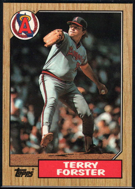 1987 Topps #652 Terry Forster EX Excellent California Angels Baseball Card  Image 1