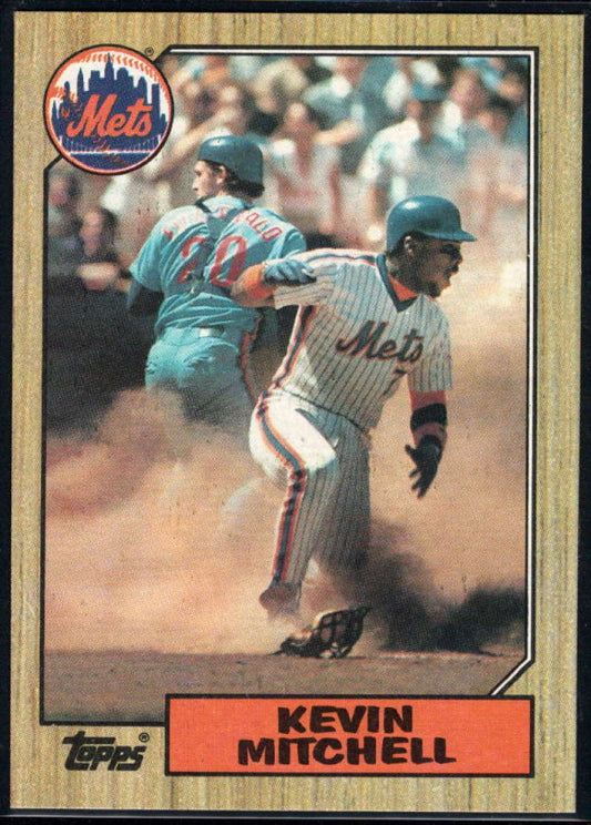 1987 Topps #653 Kevin Mitchell EX Excellent RC Rookie New York Mets Baseball Card  Image 1