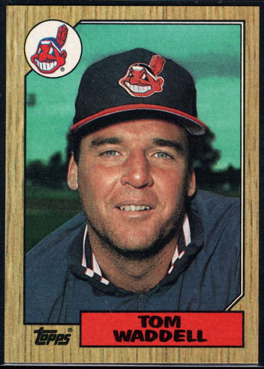 1987 Topps #657 Tom Waddell EX Excellent Cleveland Indians Baseball Card  Image 1