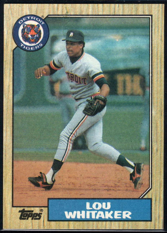 1987 Topps #661 Lou Whitaker EX Excellent Detroit Tigers Baseball Card  Image 1