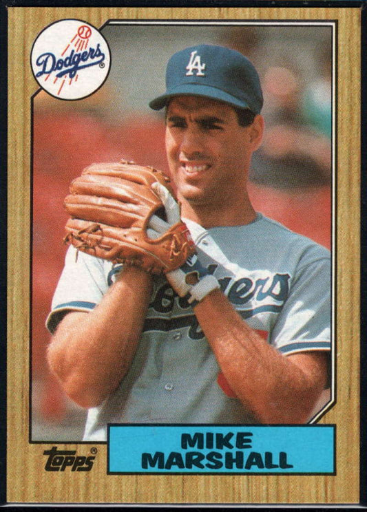 1987 Topps #664 Mike Marshall EX Excellent Los Angeles Dodgers Baseball Card  Image 1