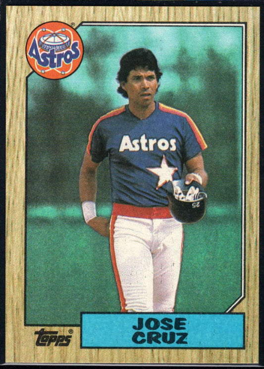 1987 Topps #670 Jose Cruz EX Excellent Houston Astros Baseball Card  Image 1