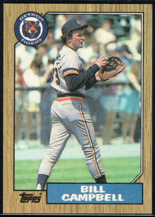 1987 Topps #674 Bill Campbell EX Excellent Detroit Tigers Baseball Card  Image 1