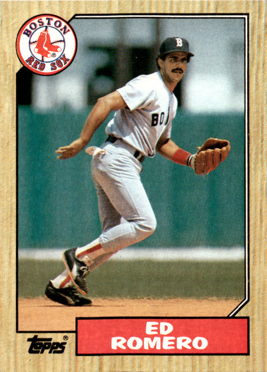 1987 Topps #675 Ed Romero EX Excellent Boston Red Sox Baseball Card  Image 1