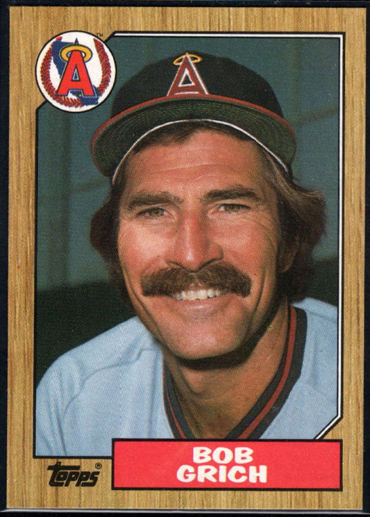1987 Topps #677 Bobby Grich EX Excellent California Angels Baseball Card  Image 1