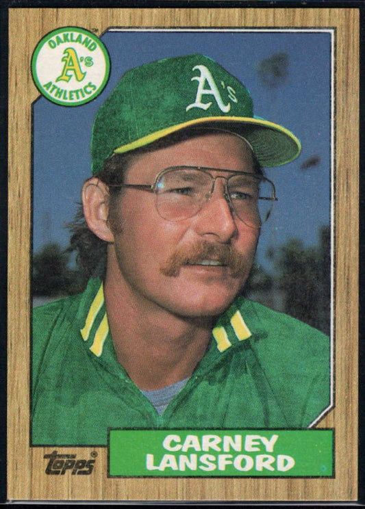 1987 Topps #678 Carney Lansford EX Excellent Oakland Athletics Baseball Card  Image 1