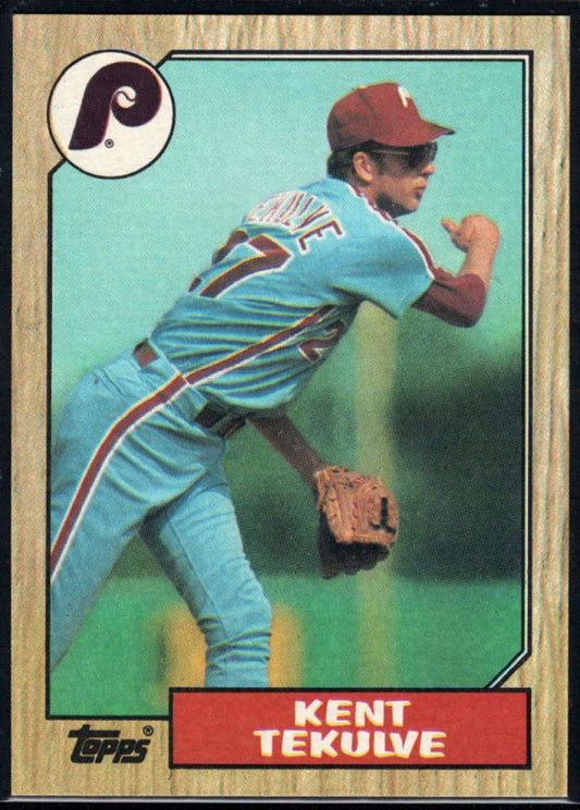 1987 Topps #684 Kent Tekulve EX Excellent Philadelphia Phillies Baseball Card  Image 1
