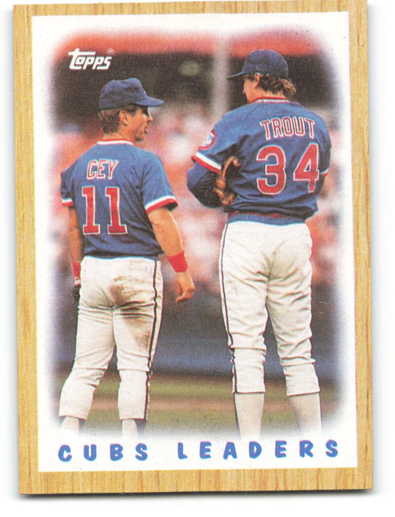 1987 Topps #581 Steve Trout EX Excellent Chicago Cubs Baseball Card  Image 1
